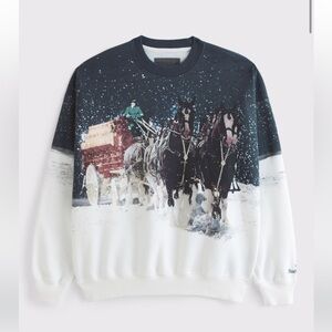 Abercrombie & Fitch Men’s Oversized Graphic Budweiser Crewneck
